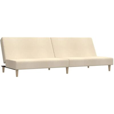 vidaXL Schlafsofa - 2-in-1 Creme Stoff 375726 vidaXL Schlafsofa - 2-in-1 Creme Stoff 375726
