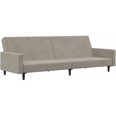 Canapé gris VidaXL 375737 - Convertible 2-en-1 - Publicité Canapé gris VidaXL 375737 - Convertible 2-en-1 - Publicité
