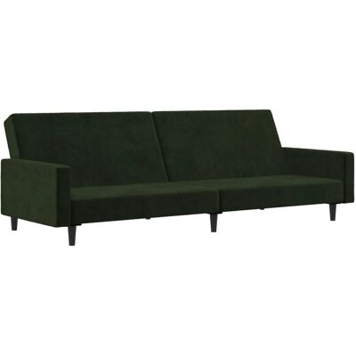 VidaXL 375739 Sofa Grøn - 2-i-1 Fløjl Sofa Seng VidaXL 375739 Sofa Grøn - 2-i-1 Fløjl Sofa Seng