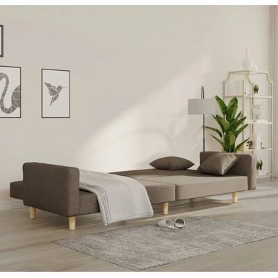 VIDAXL Sovesofa - Grå-Taupe 2-i-1 VIDAXL Sovesofa - Grå-Taupe 2-i-1
