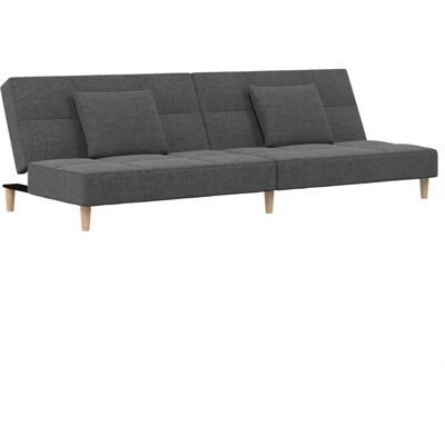 vidaXL Sovesofa Lys Grå - Sovesofa med 2 Puder vidaXL Sovesofa Lys Grå - Sovesofa med 2 Puder