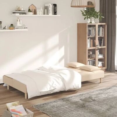 vidaXL 2-i-1 Creme Sovesofa - Sofa bed vidaXL 2-i-1 Creme Sovesofa - Sofa bed