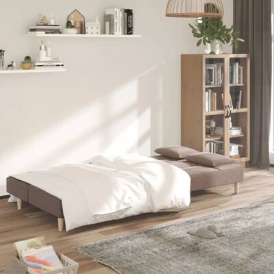 vidaXL Schlafsofa - Taupe - 2-in-1 Funktion vidaXL Schlafsofa - Taupe - 2-in-1 Funktion