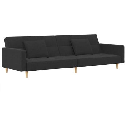 VidaXL Grå sovesofa med 2 puder - Møbler VidaXL Grå sovesofa med 2 puder - Møbler