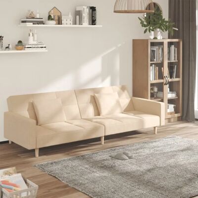 VIDAXL - Schlafsofa - 2-in-1, Creme Stoff, 220x84.5x69cm VIDAXL - Schlafsofa - 2-in-1, Creme Stoff, 220x84.5x69cm