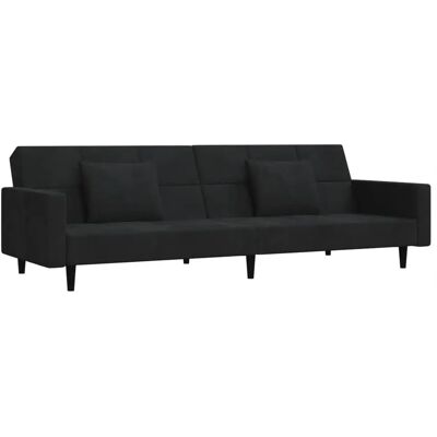 Canapé convertible VidaXL - Noir Canapé convertible VidaXL - Noir