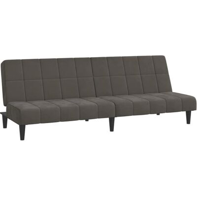 vidaXL Sovesofa Mørkegrå Fløjl 200x84.5x69cm vidaXL Sovesofa Mørkegrå Fløjl 200x84.5x69cm