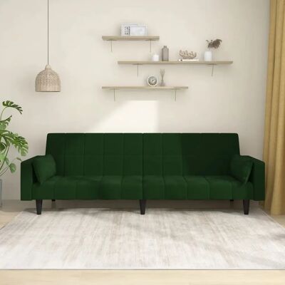 VIDAXL Mørkegrøn 2-personers Sovesofa VIDAXL Mørkegrøn 2-personers Sovesofa