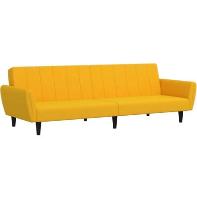 vidaXL Sofabed - Fløjl Gul 2-i-1 vidaXL Sofabed - Fløjl Gul 2-i-1