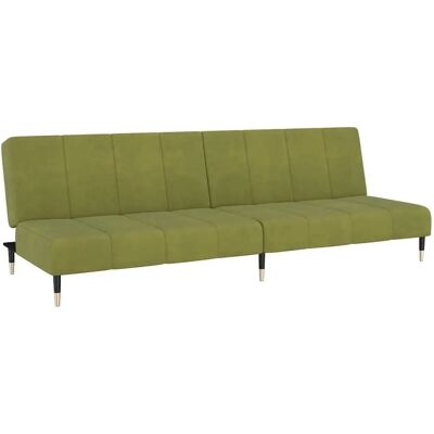 vidaXL Canapé-lit velours vert clair 2 places - Sofa Bed - Publicité vidaXL Canapé-lit velours vert clair 2 places - Sofa Bed - Publicité