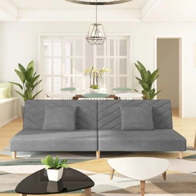 VIDAXL Lysegrå 2-i-1 Sovesofa - Sovesofa VIDAXL Lysegrå 2-i-1 Sovesofa - Sovesofa
