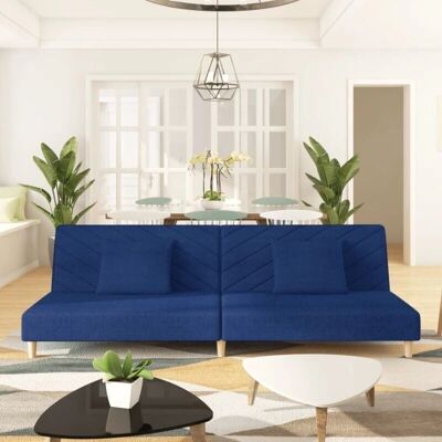 Vidaxl Blå 2-personers sovesofa - Sovesofa Vidaxl Blå 2-personers sovesofa - Sovesofa