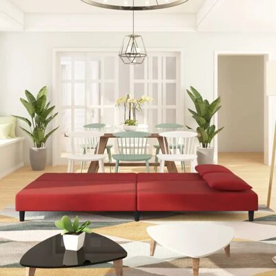 vidaXL Vino Rot Samtsofa-Bett - 2-Sitzer vidaXL Vino Rot Samtsofa-Bett - 2-Sitzer
