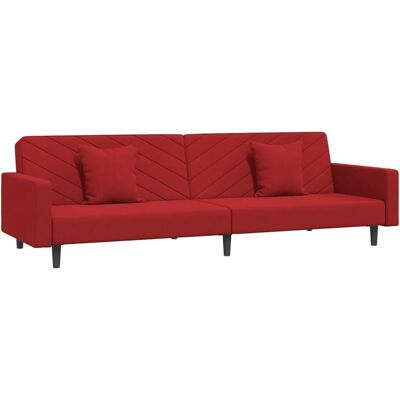 vidaXL Vino Rød Fløjl 2-Seters Sovesofa - Sofa Bed vidaXL Vino Rød Fløjl 2-Seters Sovesofa - Sofa Bed