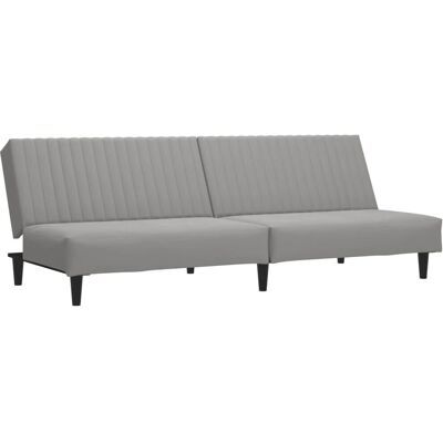 VidaXL 375926 Grå Fløjl 2-i-1 Sovesofa VidaXL 375926 Grå Fløjl 2-i-1 Sovesofa