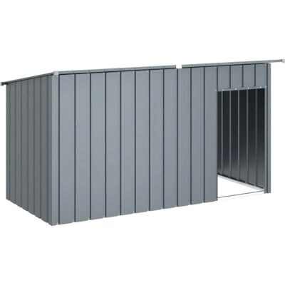 Budka dla psa z dachem - Stal galwanizowana - 196x91x110 cm Budka dla psa z dachem - Stal galwanizowana - 196x91x110 cm