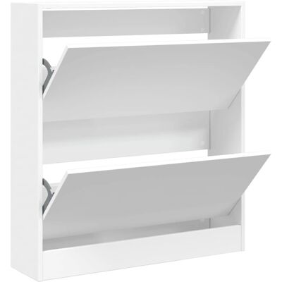 vidaXL Wit schoenenkast met 4 flip-lades - Schoenopslag vidaXL Wit schoenenkast met 4 flip-lades - Schoenopslag