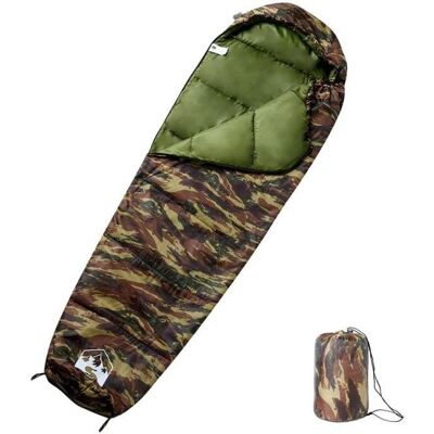 vidaXL Mumiový Schlafsack für Erwachsene - Camping, Wandern - Grün - 3 Jahreszeiten vidaXL Mumiový Schlafsack für Erwachsene - Camping, Wandern - Grün - 3 Jahreszeiten