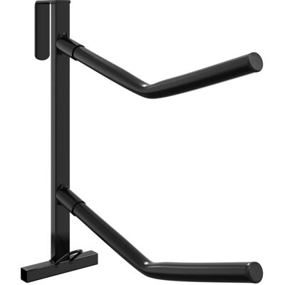 vidaXL Sattelhalter mit Trensenhaken Zweiarmig Tragbar Schwarzes Eisen - Sattelhalter vidaXL Sattelhalter mit Trensenhaken Zweiarmig Tragbar Schwarzes Eisen - Sattelhalter