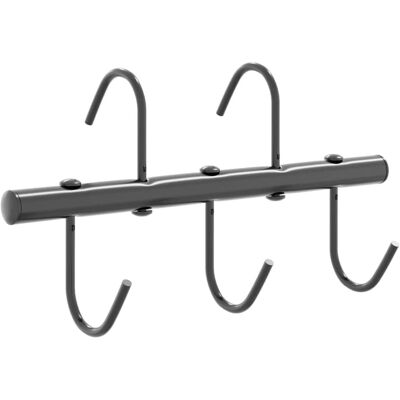 vidaXL Trensenhalter mit 5 drehbaren Haken - Sattelständer - Schwarzstahl vidaXL Trensenhalter mit 5 drehbaren Haken - Sattelständer - Schwarzstahl