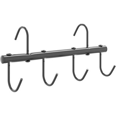 vidaXL Black Steel Bridle Hanger with 6 Swivel Hooks - Bridle Rack vidaXL Black Steel Bridle Hanger with 6 Swivel Hooks - Bridle Rack