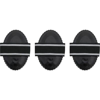 vidaXL Pferde Striegel Set - 3 Stück Schwarz Stahl vidaXL Pferde Striegel Set - 3 Stück Schwarz Stahl