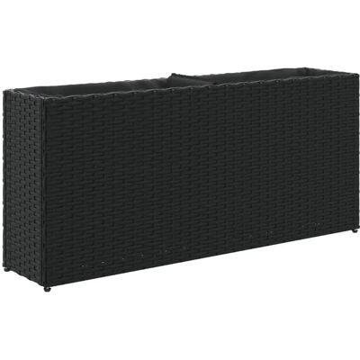 VIDAXL Gartensämling mit 2 Töpfen Schwarz - Gartentyp VIDAXL Gartensämling mit 2 Töpfen Schwarz - Gartentyp