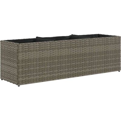 vidaXL Gartenfioriera mit 3 Töpfen Grau - Gartenfioriera vidaXL Gartenfioriera mit 3 Töpfen Grau - Gartenfioriera