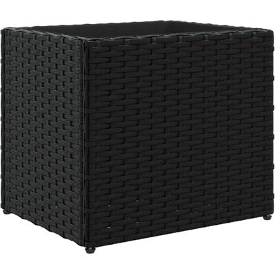vidaXL Gartenpflanzgefäß Schwarz 36x30x32 cm Poly Rattan - Garten Pflanztopf vidaXL Gartenpflanzgefäß Schwarz 36x30x32 cm Poly Rattan - Garten Pflanztopf