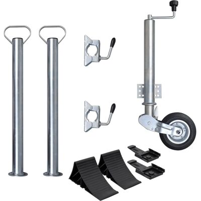 VIDAXL Support de Roue de Remorque - 60mm - Support & Clé VIDAXL Support de Roue de Remorque - 60mm - Support & Clé