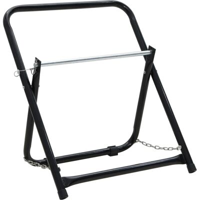 vidaXL Gartenschlauchwagen - 45 kg, Schwarz Stahl vidaXL Gartenschlauchwagen - 45 kg, Schwarz Stahl