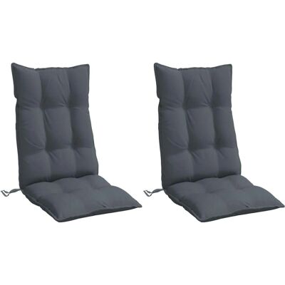 vidaXL Wysokie oparcia - 2 szt. antracyt - Cushions vidaXL Wysokie oparcia - 2 szt. antracyt - Cushions