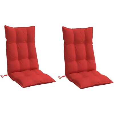 vidaXL Poduszki wysokie oparcie - Zestaw 2 - Czerwony Oxford vidaXL Poduszki wysokie oparcie - Zestaw 2 - Czerwony Oxford