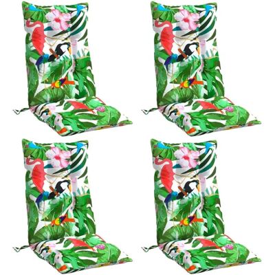 vidaXL Hoge rugleuning kussens - 4 stuks Multicolour Oxford vidaXL Hoge rugleuning kussens - 4 stuks Multicolour Oxford