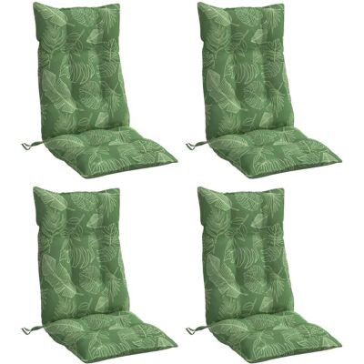 vidaXL Vankúše s vysokým operadlom - 4 pcs oxfordská látka Zelená - Publicité vidaXL Vankúše s vysokým operadlom - 4 pcs oxfordská látka Zelená - Publicité