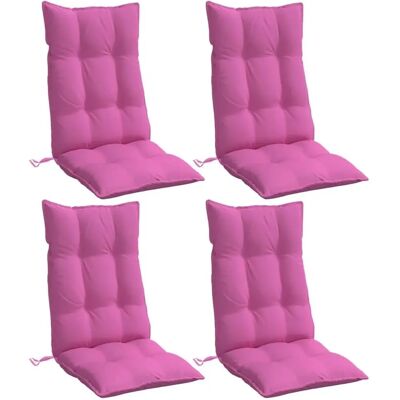vidaXL Hoge rugkussens - 4 stuks - Oxford stof - Roze vidaXL Hoge rugkussens - 4 stuks - Oxford stof - Roze