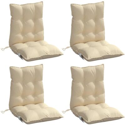 vidaXL Lage rugkussens - 4 stuks Oxford stof beige - Type kussen vidaXL Lage rugkussens - 4 stuks Oxford stof beige - Type kussen