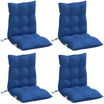 vidaXL Stoelkussens met lage rug - 4 stuks. Oxford-stof koningsblauw - Kussens vidaXL Stoelkussens met lage rug - 4 stuks. Oxford-stof koningsblauw - Kussens