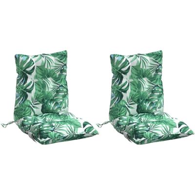 vidaXL Lage rugkussens - Groen - 2 stuks. vidaXL Lage rugkussens - Groen - 2 stuks.