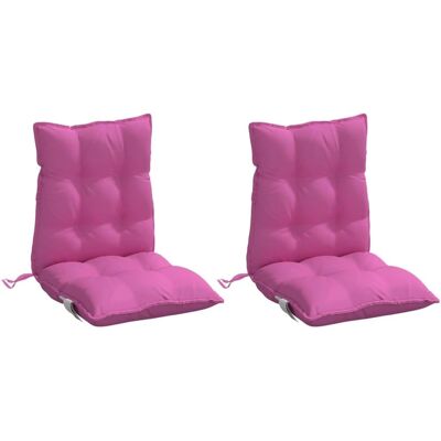 vidaXL Lage rugkussens - 2 stuks - Roze - Kussens vidaXL Lage rugkussens - 2 stuks - Roze - Kussens