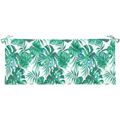 vidaXL Gartenbankkissen Blattmuster 120x50x7 cm Oxford Stoff Grün - Gartenbankkissen vidaXL Gartenbankkissen Blattmuster 120x50x7 cm Oxford Stoff Grün - Gartenbankkissen