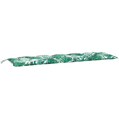 vidaXL Coussin pour banc de jardin - Motif feuilles - 180x50x7cm vidaXL Coussin pour banc de jardin - Motif feuilles - 180x50x7cm