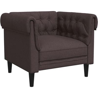 VIDAXL Donkerbruine Chesterfield Fauteuil - Meubel VIDAXL Donkerbruine Chesterfield Fauteuil - Meubel
