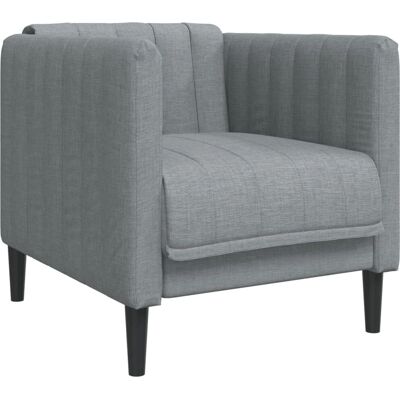 VIDAXL Fauteuil - Tissu gris clair - Design moderne - Publicité VIDAXL Fauteuil - Tissu gris clair - Design moderne - Publicité
