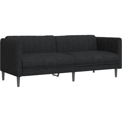 VidaXL 3-personers sort stof sofa - Sofa VidaXL 3-personers sort stof sofa - Sofa