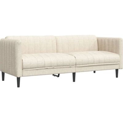 VIDAXL 3-personers sofa - Naturlig linnedkomfort VIDAXL 3-personers sofa - Naturlig linnedkomfort