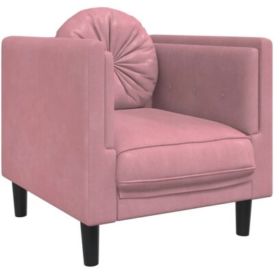VidaXL 3-Sitzer Rosa Samtsofa VidaXL 3-Sitzer Rosa Samtsofa