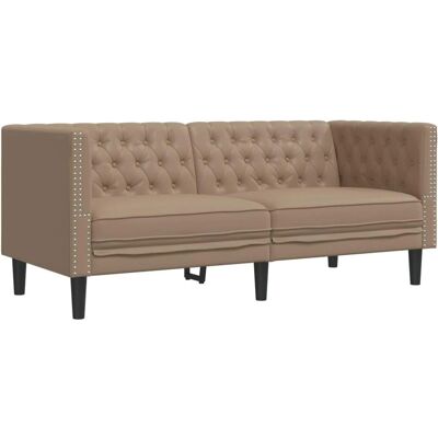 vidaXL Chesterfield Sofa Cappuccino Kunstlæder - Sofa vidaXL Chesterfield Sofa Cappuccino Kunstlæder - Sofa