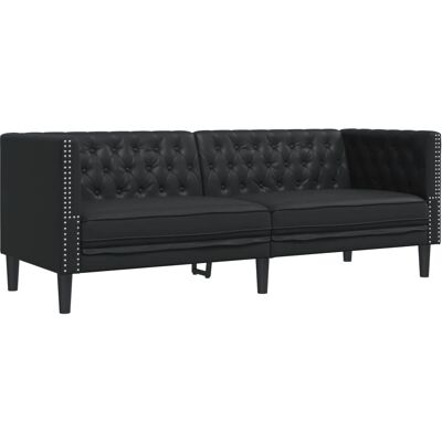 VidaXL Model 372666 Zwart Chesterfield 3-zitsbank VidaXL Model 372666 Zwart Chesterfield 3-zitsbank