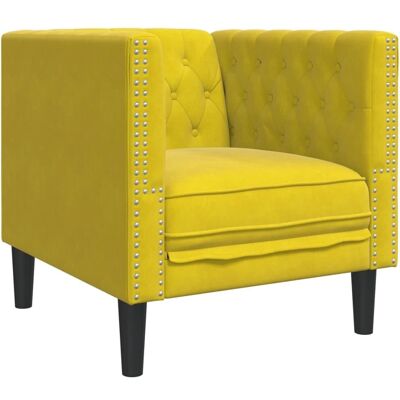 Vidaxl Gelb Samt Chesterfield Sessel - Sillón Vidaxl Gelb Samt Chesterfield Sessel - Sillón